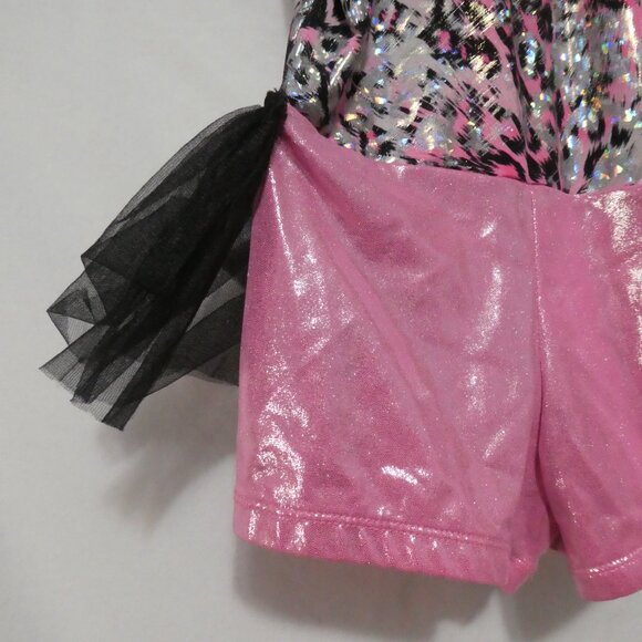 IN DANCEWEAR | size 6 XL | Girls' Pink, Silver and Black Glittery Dance Outfit - Picture 7 of 16
